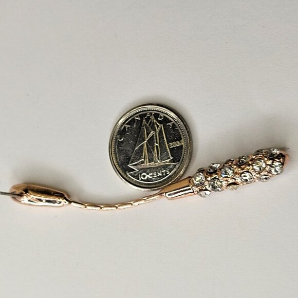 Crystal Teardrop Earring Gold tone Crystal Earring - Picture 6 of 10